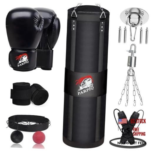 4FT Hanging Punching Bag for Adults, Unfilled Canvas Heavy Boxing Canvas Bag