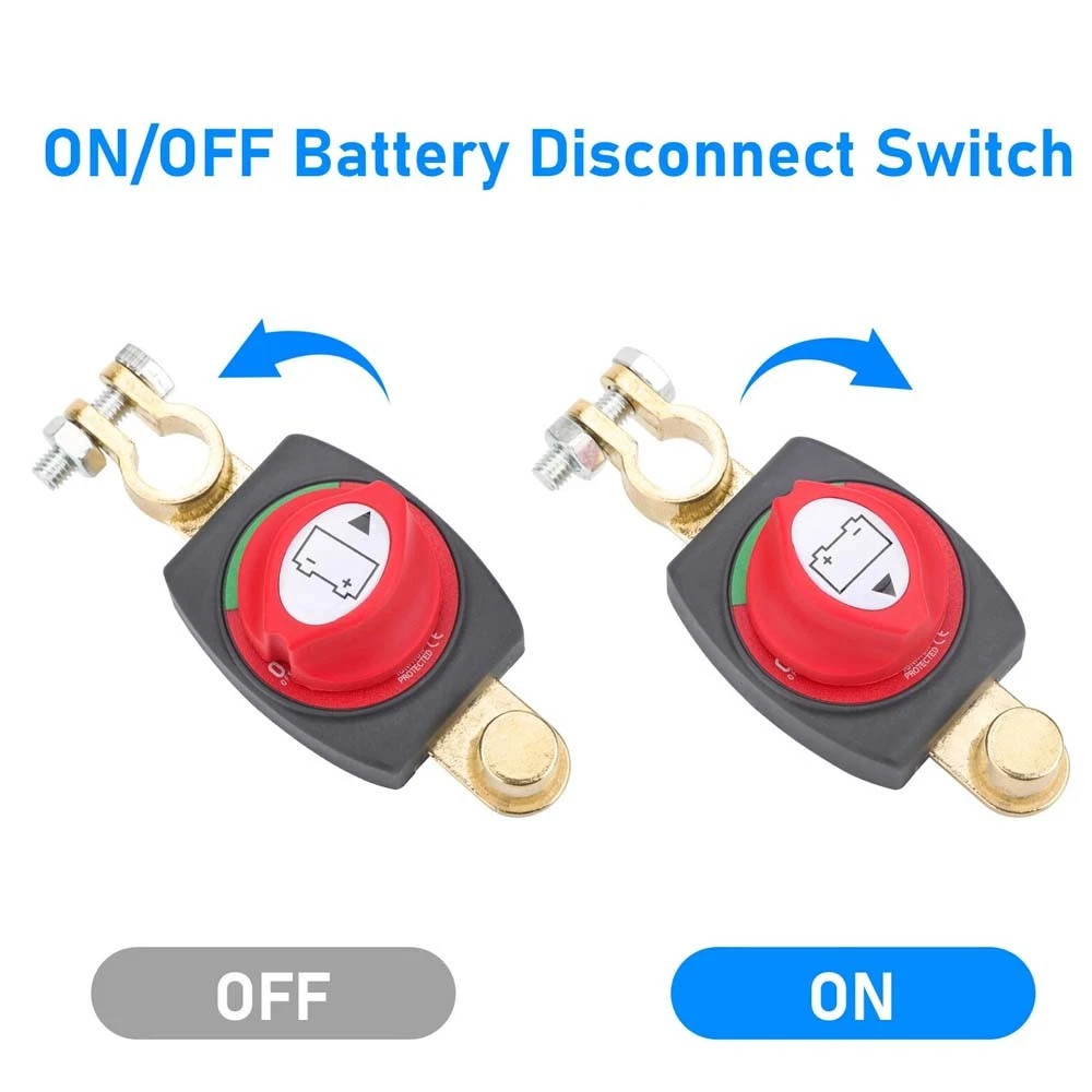 12-48V Top Post Battery Disconnect Switch - Marine Isolator/Cut-Off, Universal