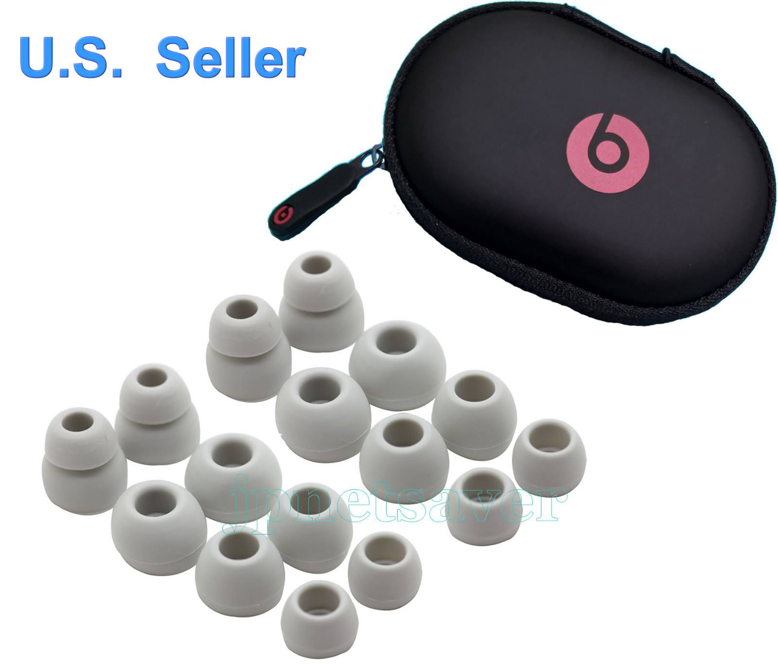 16 Replacement GRAY Ear Buds/Gels for Monster Beats Powerbeats 2.0 3.0 + CASE