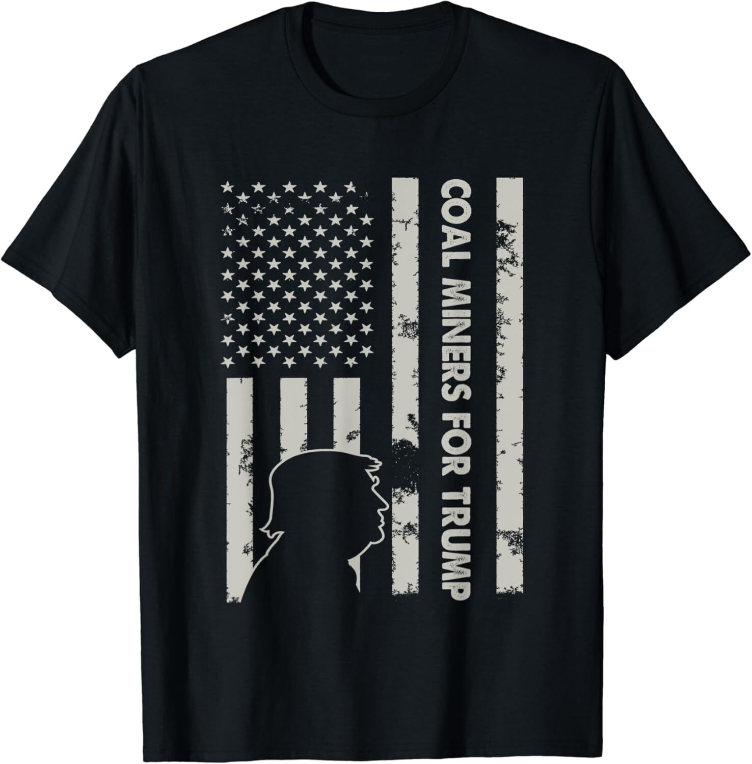 Mens Coal Miner for Trump 2020 T-Shirt Small, Black