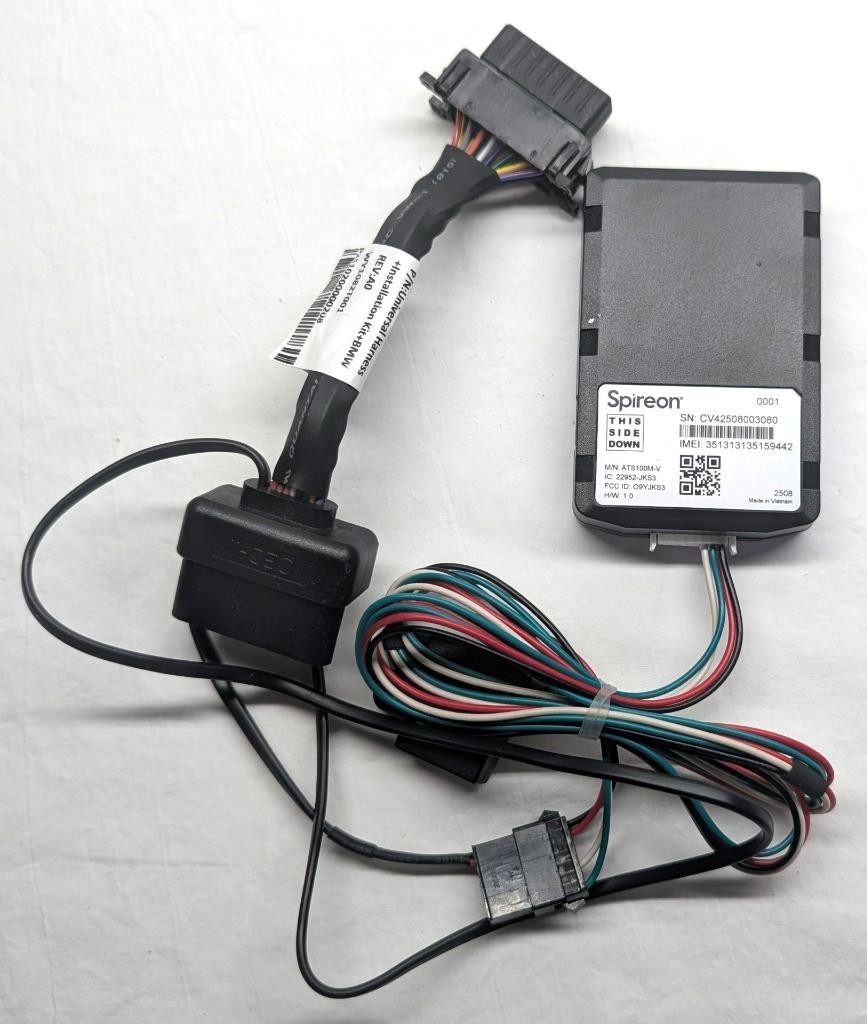 Spireon ATS100M-V GPS Vehicle Tracking Device Unit w/ OBD-II Harness Kit