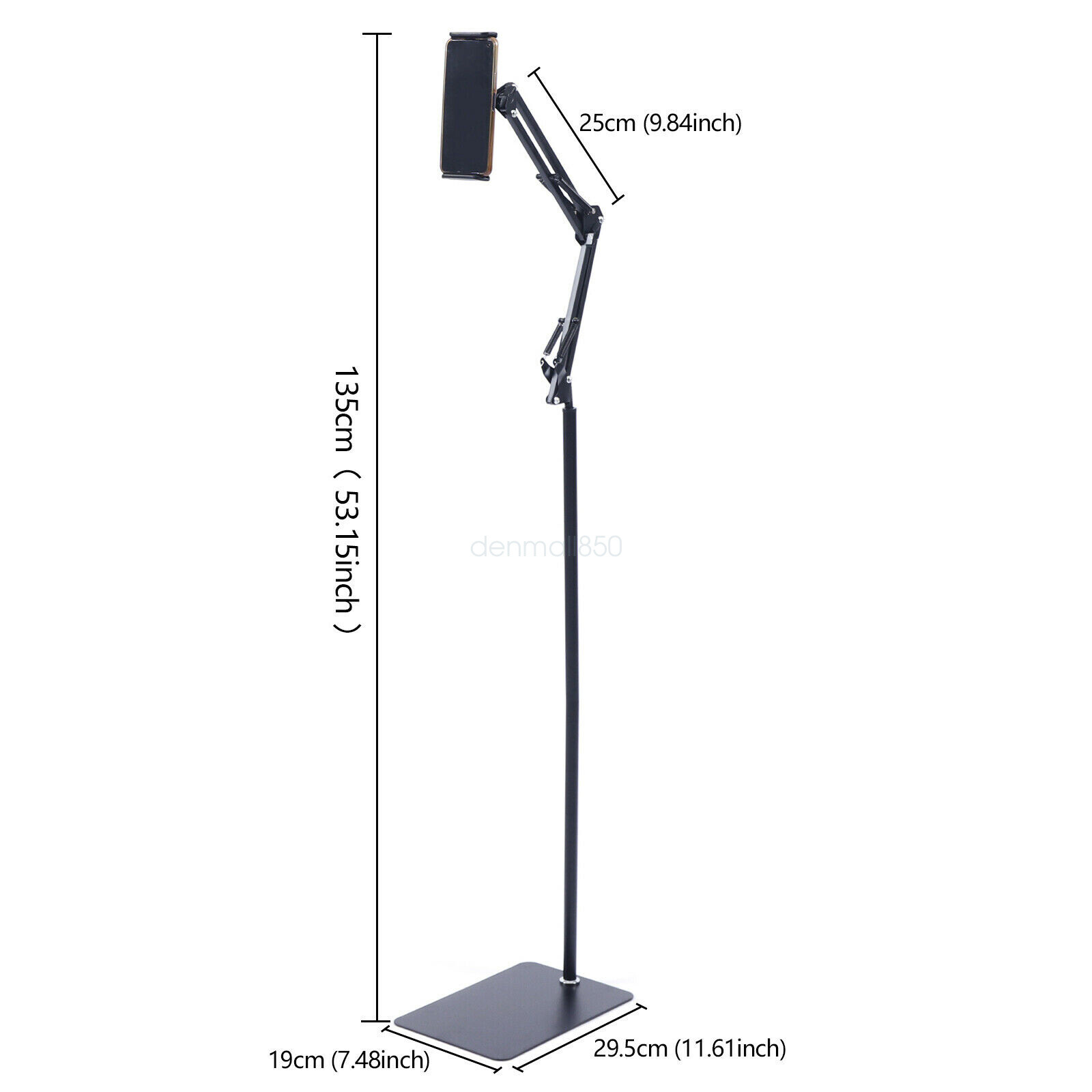 Universal 360�� Adjustable Tablet Holder Floor Stand Clamp for Phone iPad
