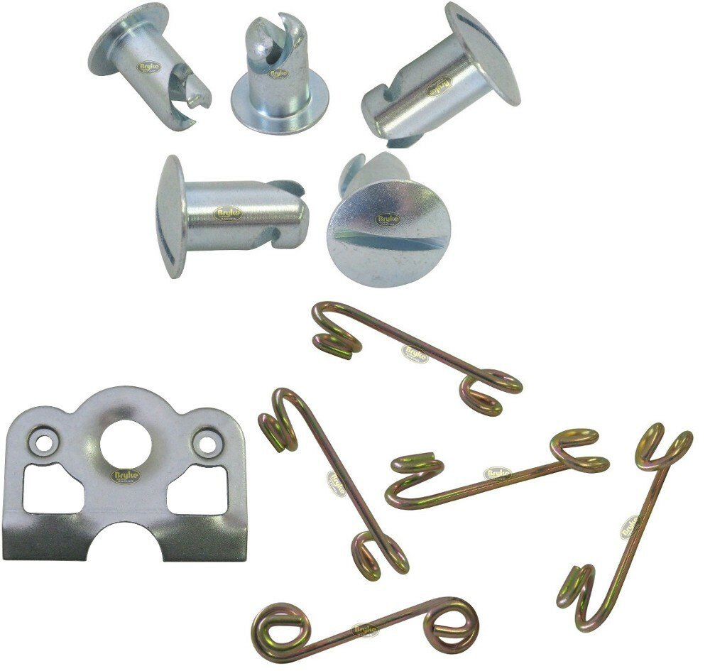 7/16" Steel Dzus Buttons Springs Lightweight Plates 5 pack QuarterTurn Fasteners