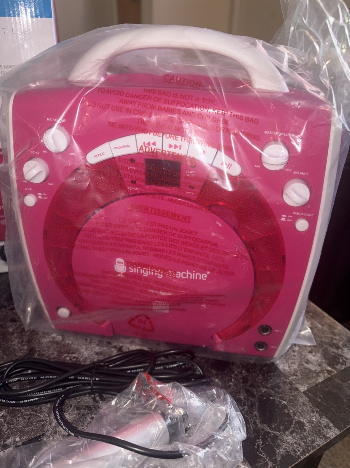 Singing Machine SML-283P CD+Graphics Portable Karaoke System - Pink