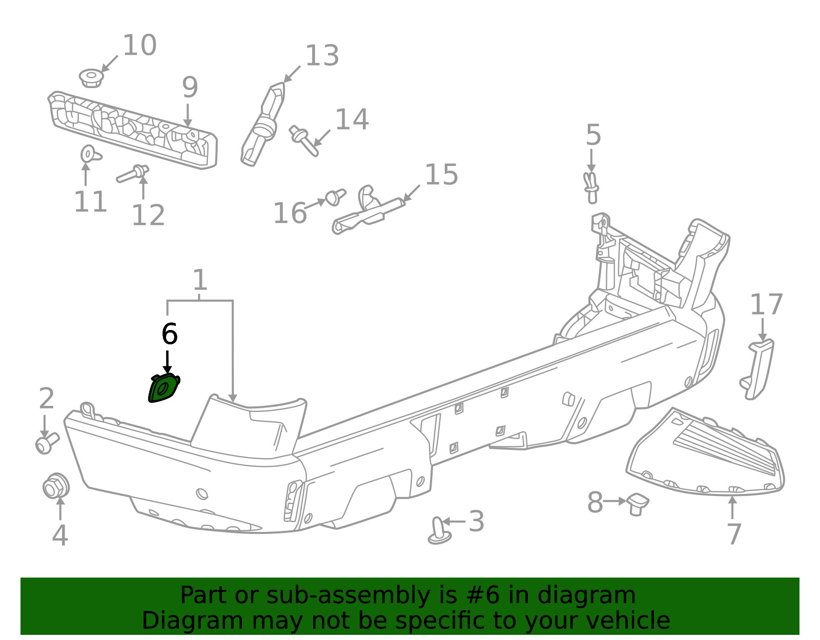 Genuine GM Parking Aid Sensor Bracket 87829105