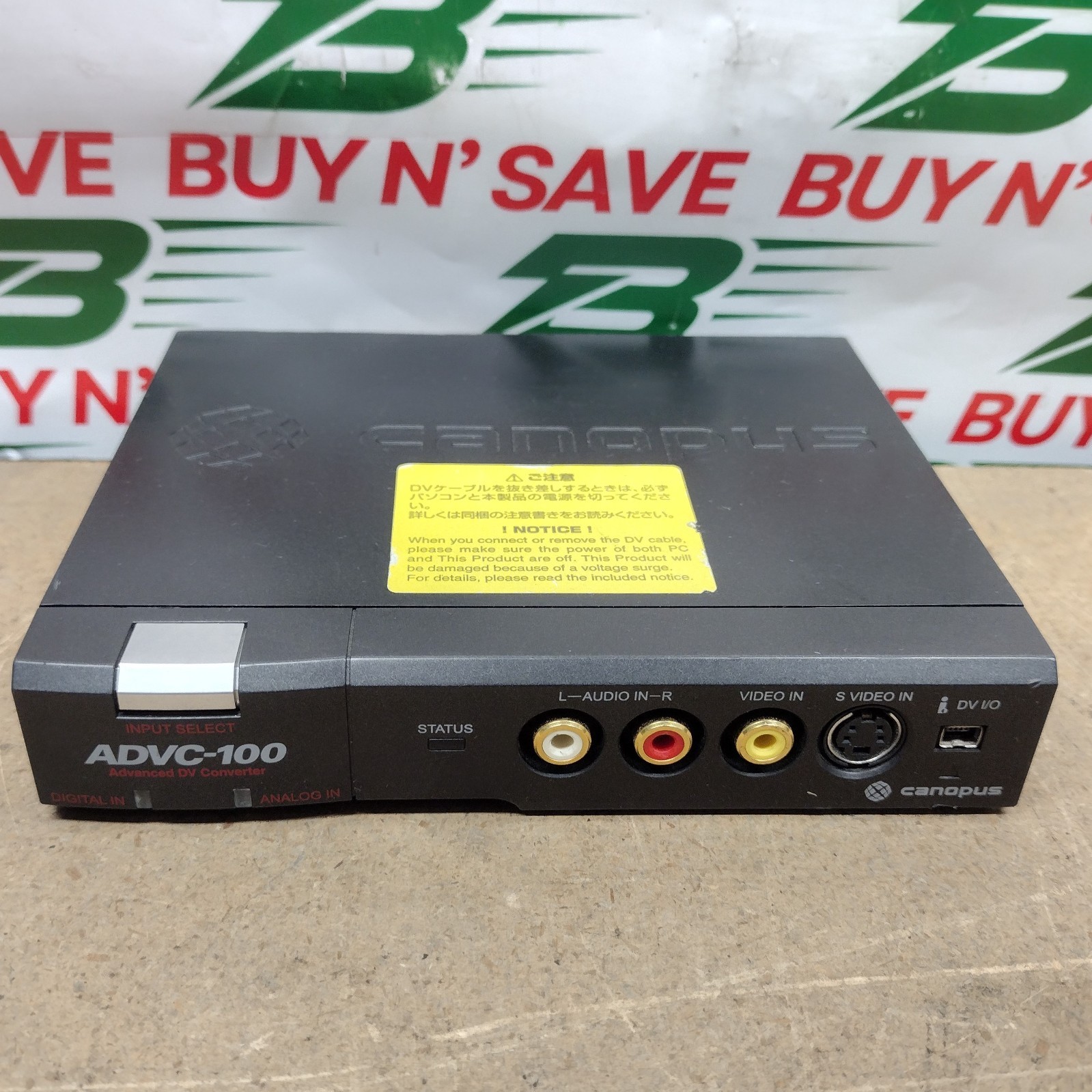 Canopus ADVC-100 Advanced DV Converter Analog to DV - No Power Cord - USED