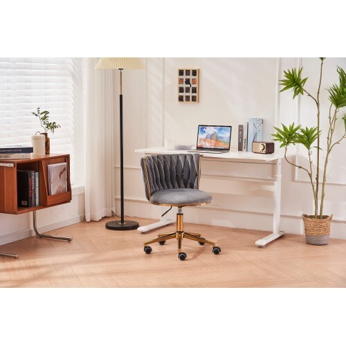 Office chair Upholstered ergonomic office chair with adjustable rotating wheel