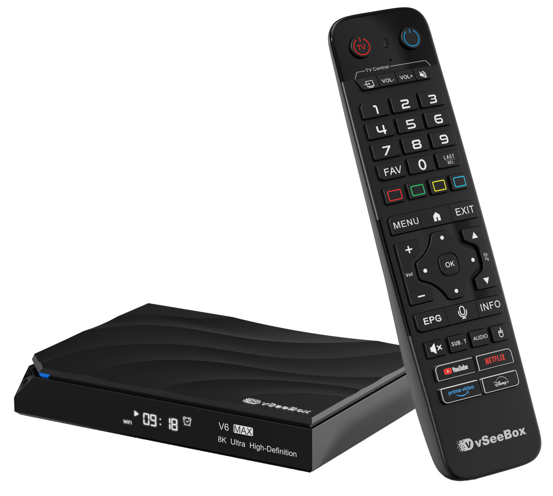 vSeeBox V6 Max Android Streaming Box – Authorized, Fast Same-Day Ship