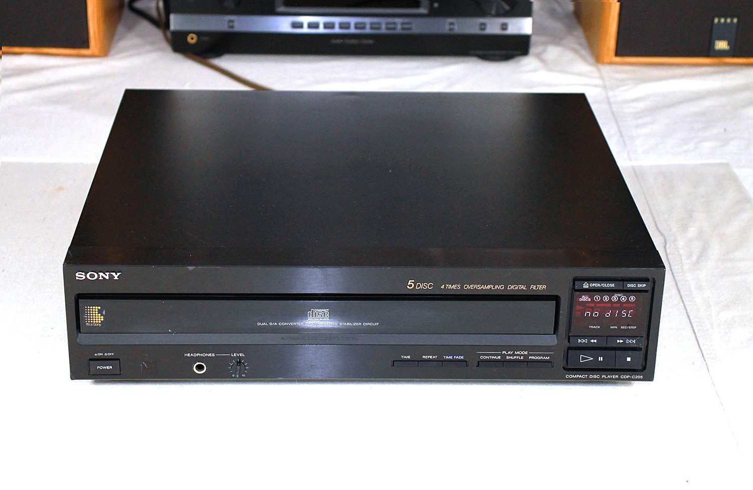 ✅MINT FULLY RESTORED VINTAGE SONY CDP-C205 5 DISC CD PLAYER JAPAN✅