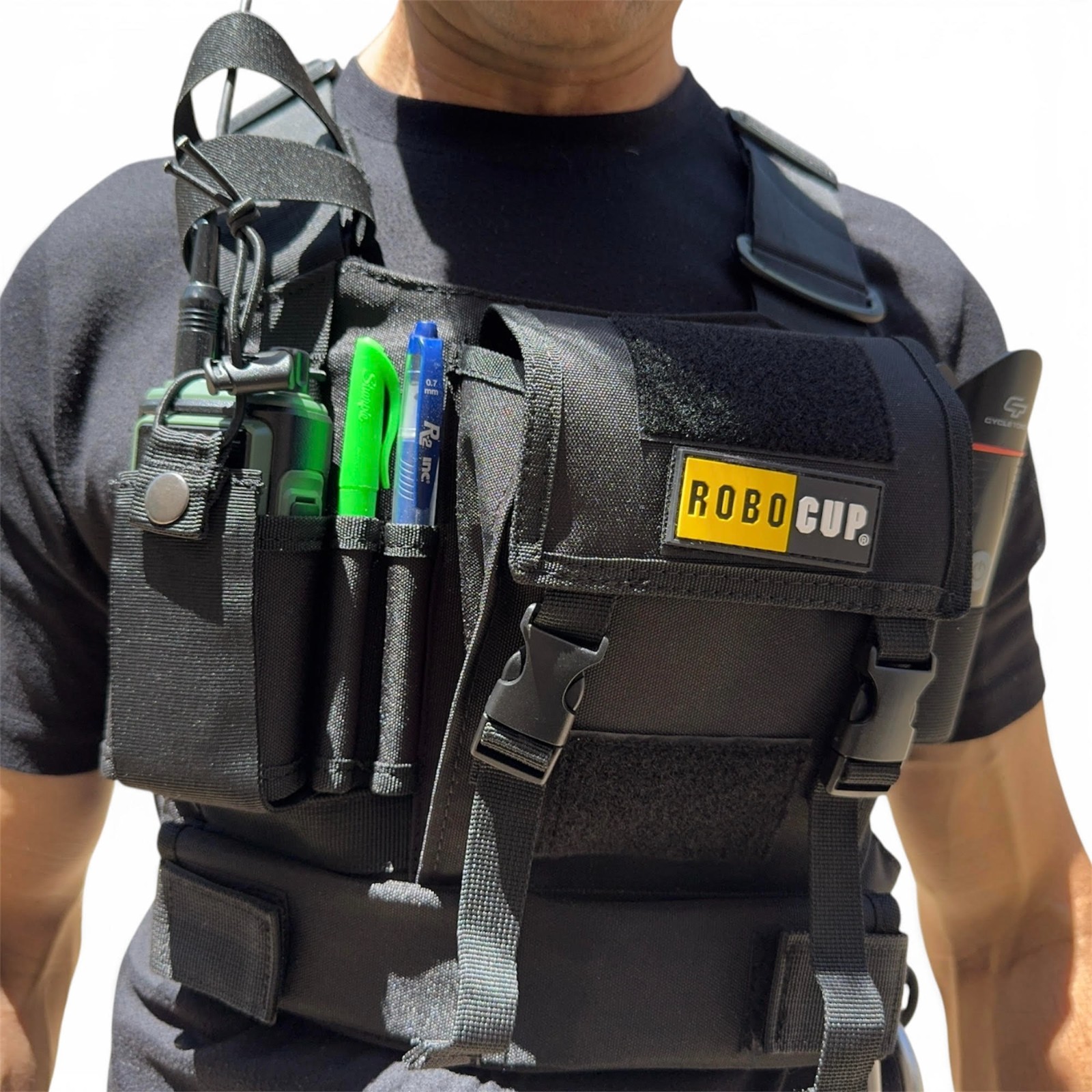 Radio Harness Vest - Pro Fit, Breathable Mesh, Reflective Straps, Secure Pouch