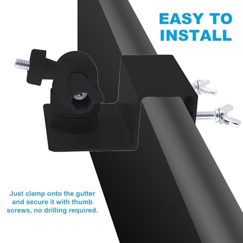 4 Pack Solar Panel Gutter Mount for Ring, Arlo, Blink Solar Panels, No Black