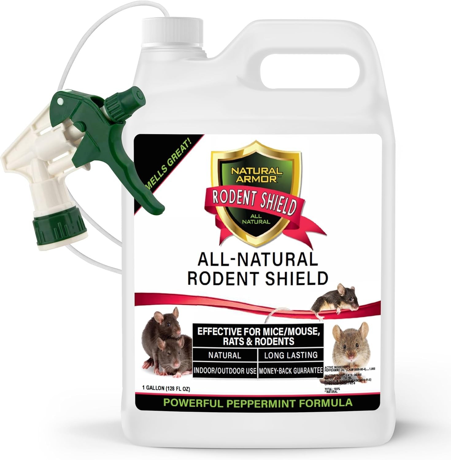 Peppermint Repellent for Mice/Mouse, Rats & Rodents. Natural Spray for Indoor &
