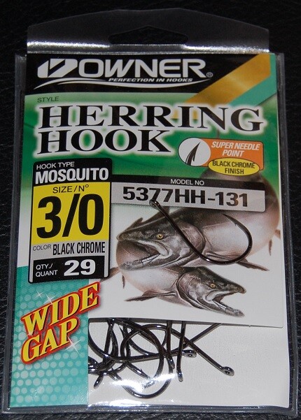 Owner 5377HH-131 Size 3/0 Mosquito Herring Hooks 29 Pack Steelhead Trout Salmon
