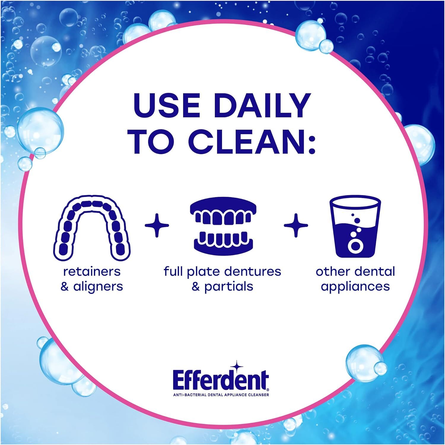 Efferdent Denture Cleanser Tablets, Complete Clean, 126 Tablets