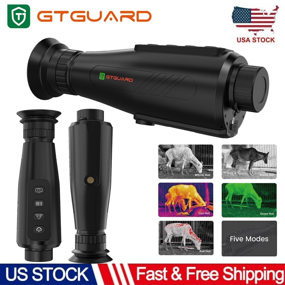 GTGUARD Thermal Monocular Ai 384x288 8X Zoom 60Hz WiFi Thermal Scope for Hunting
