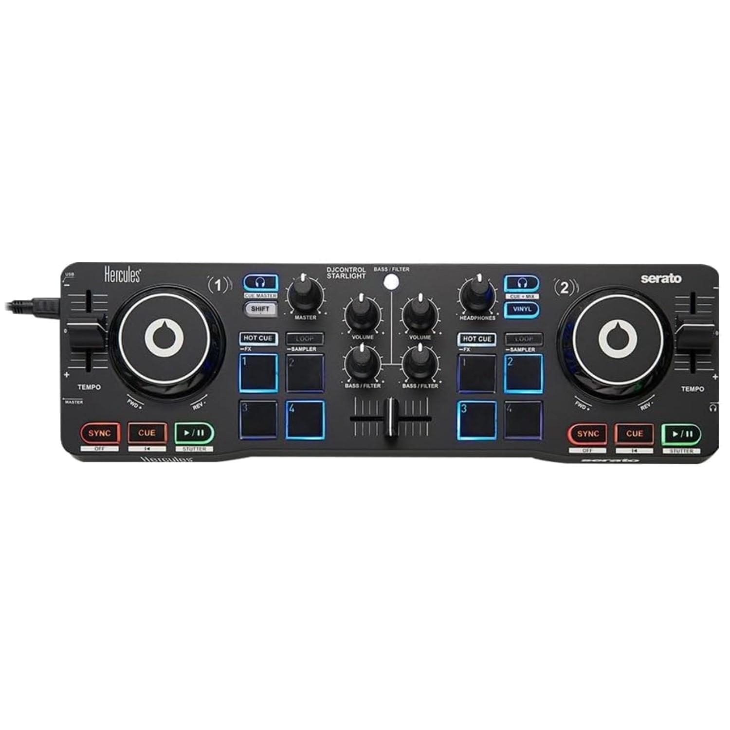 Portable DJ Controller with Serato DJ Lite Software