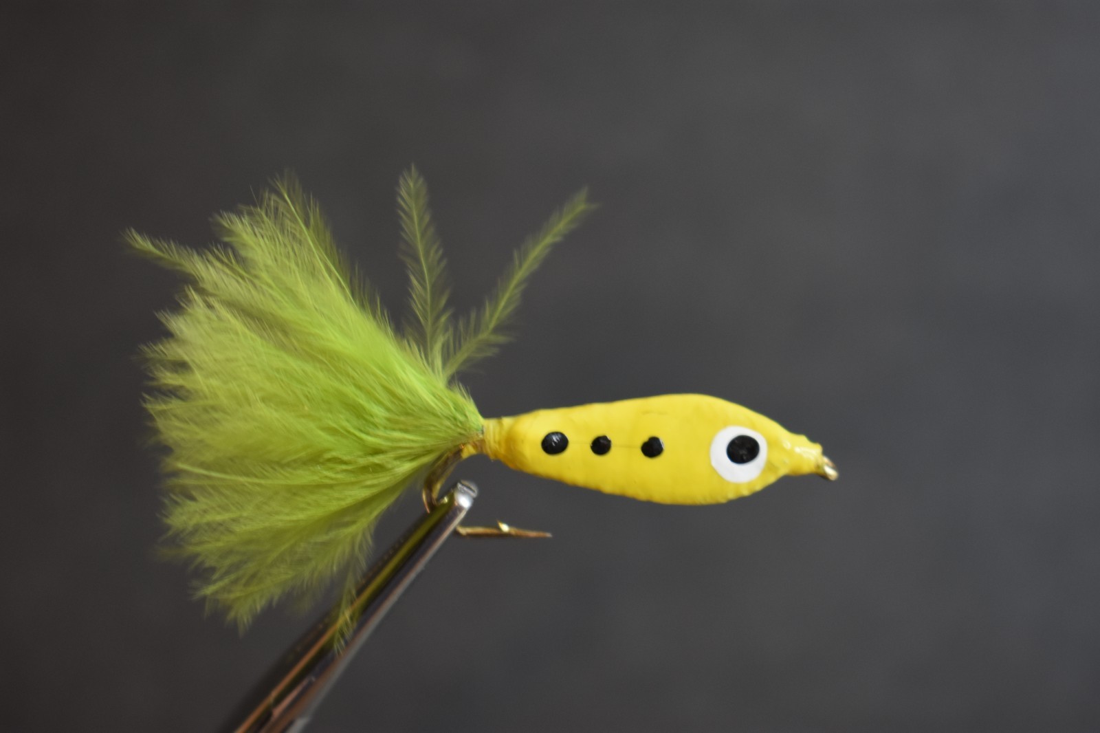 Olive & Yellow w/ Spots EPOXY MINNOW Nymph Fishing Flies 1 Fly, U Choose Size