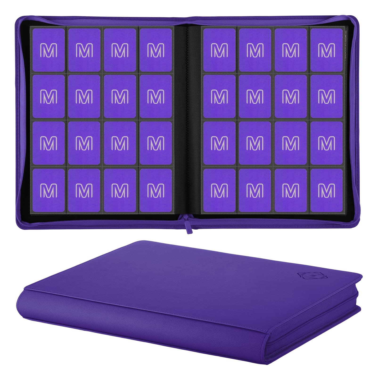 Premium Card Binder 16 Pocket,Trading Card Binder Holds up to 1000+Cards Stur...
