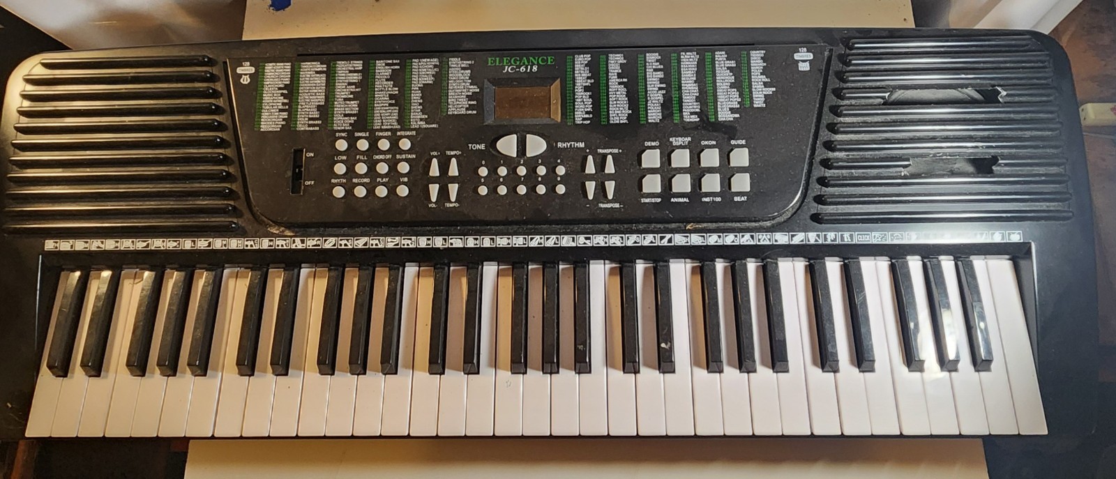 Elegance JC-618 54-Key Electronic Keyboard w/ Built-In Speaker, Black