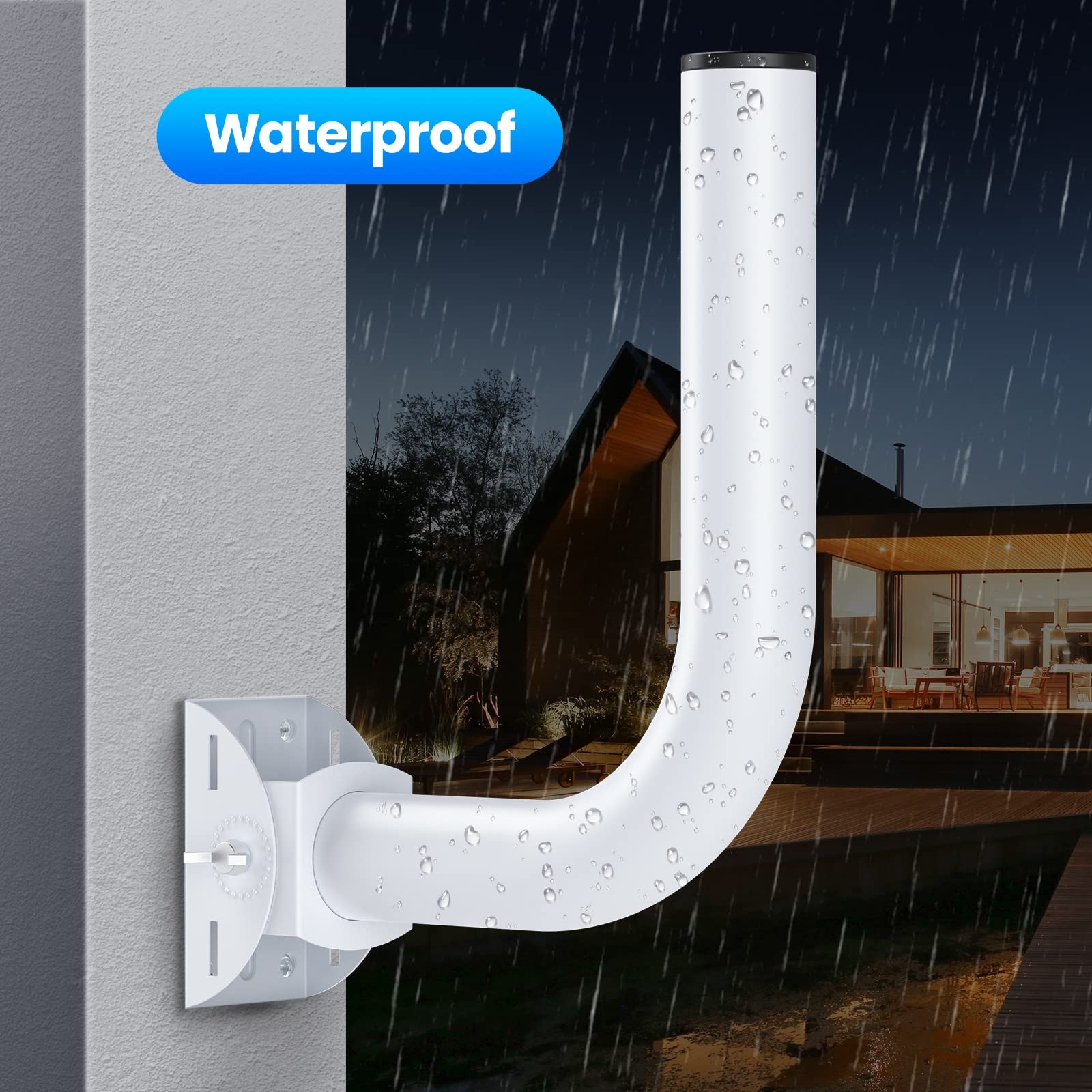 Universal Wireless Bridge Bracket Mount, Pole and Wall-Mounted Mount for Outd...
