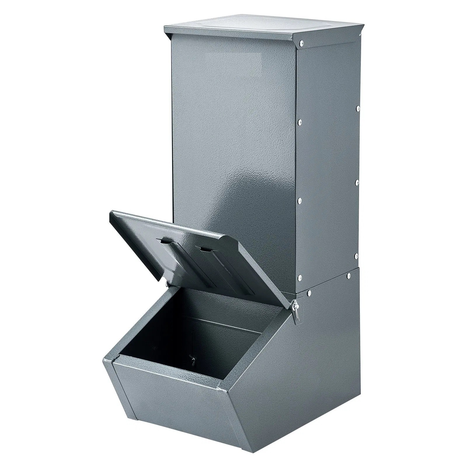 Hog Feeder, 2.2 Bushel Capacity, Single Door Pig Feeder Heavy Duty Steel Piglets
