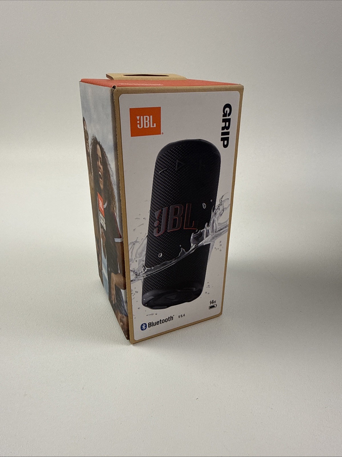 JBL Grip Portable Bluetooth Speaker – 14h Playtime, Waterproof, Black, Brand New