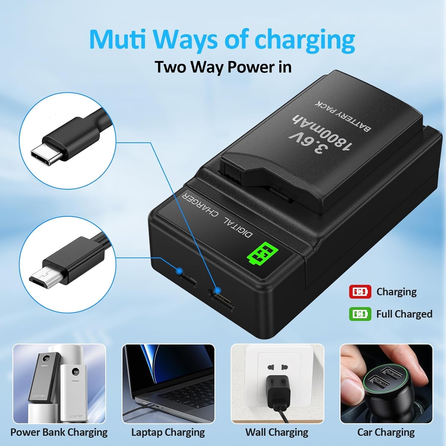 Dual 1800mAh PSP Batteries with LED Charging Station - Enhance Your Gaming Life