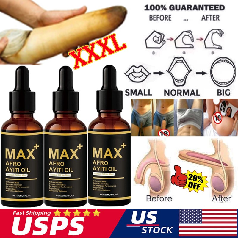 5PCS Max+ Afro Ayiti Oil Herbal Oil for Man Enhances Male Boosts Circulation USA