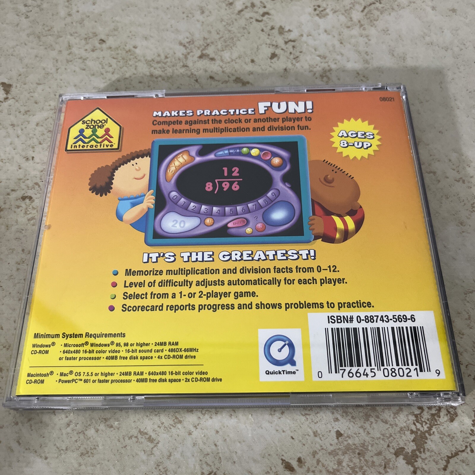 Flash Action Software Multiplication Division (Vintage PC/Mac CD-ROM, 1999)