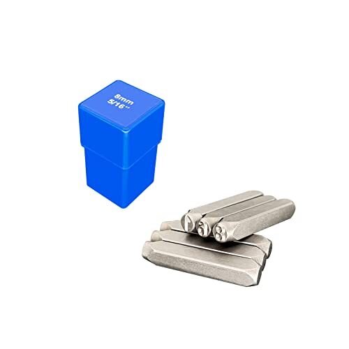 5/16 Metal Number Stamps Set 8mm Steel Number Punch DIY Tool for Leather