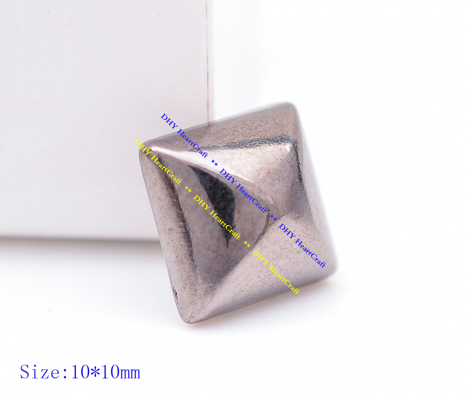 30x Silver Square Pyramid Rivet Stud Spots Spikes Metal Concho Leathercraft