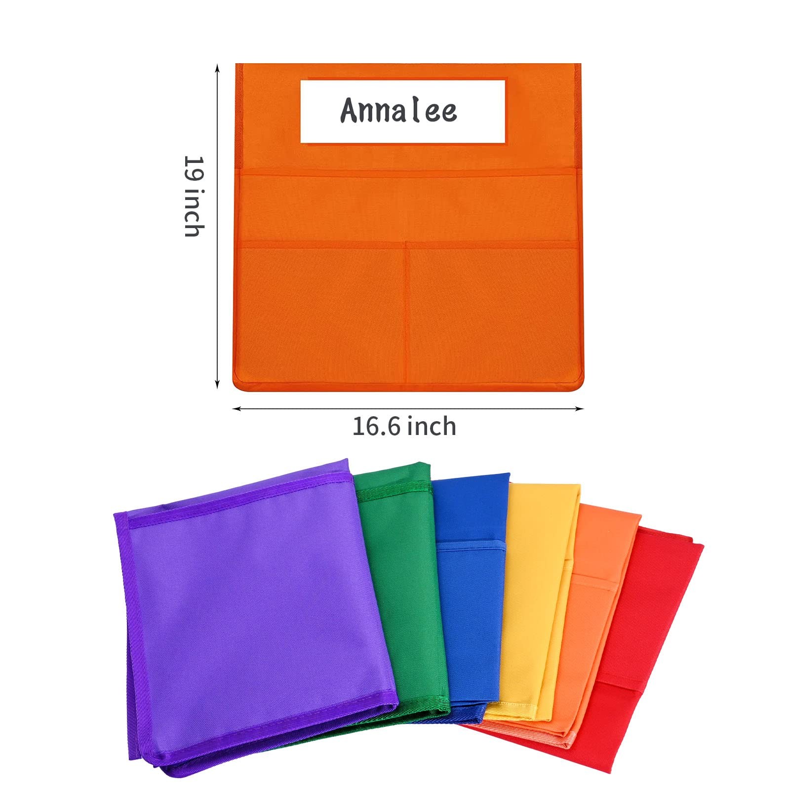 6 Pcs Chairback Pockets Chairback Buddy Pockets Chart Bright Color Seat Stora...