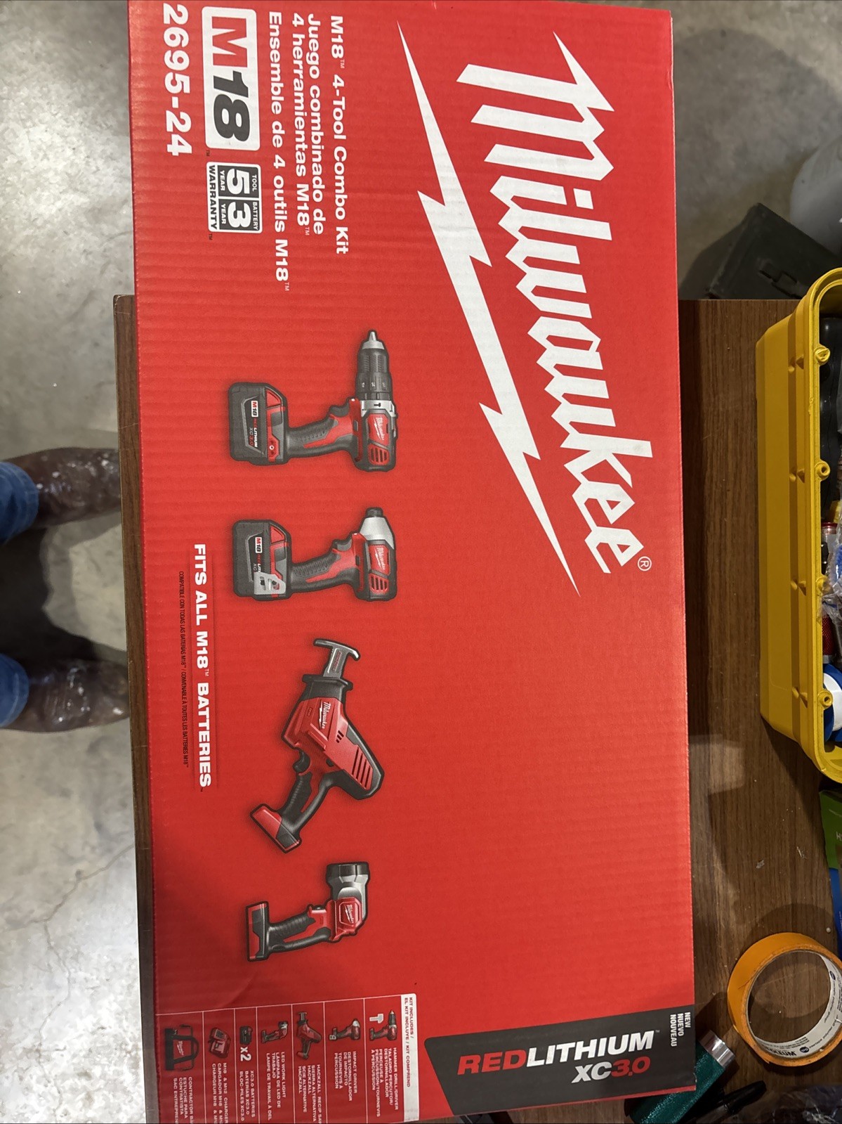 Milwaukee  2695-24  M18 18-Volt Cordless Lithium-Ion Brushless  4-Tool Combo Kit