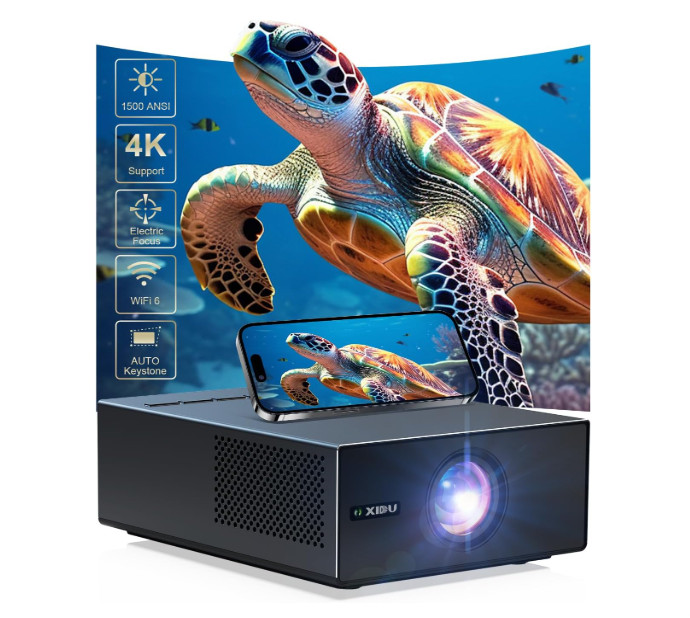 NEW SEALED Xidu PhilScene S31 Projector, 1500 ANSI Elec. Focus, 4K(1080P Native)
