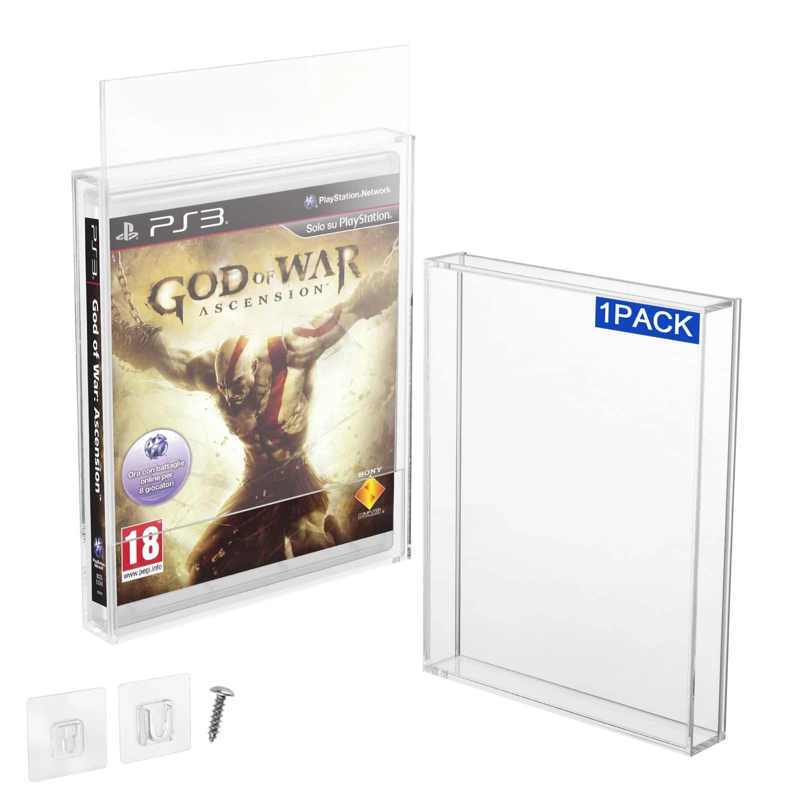 CaSZLUTION Clear Acrylic Video Game Box Protector Case for PS3, PS4, PS5, and...