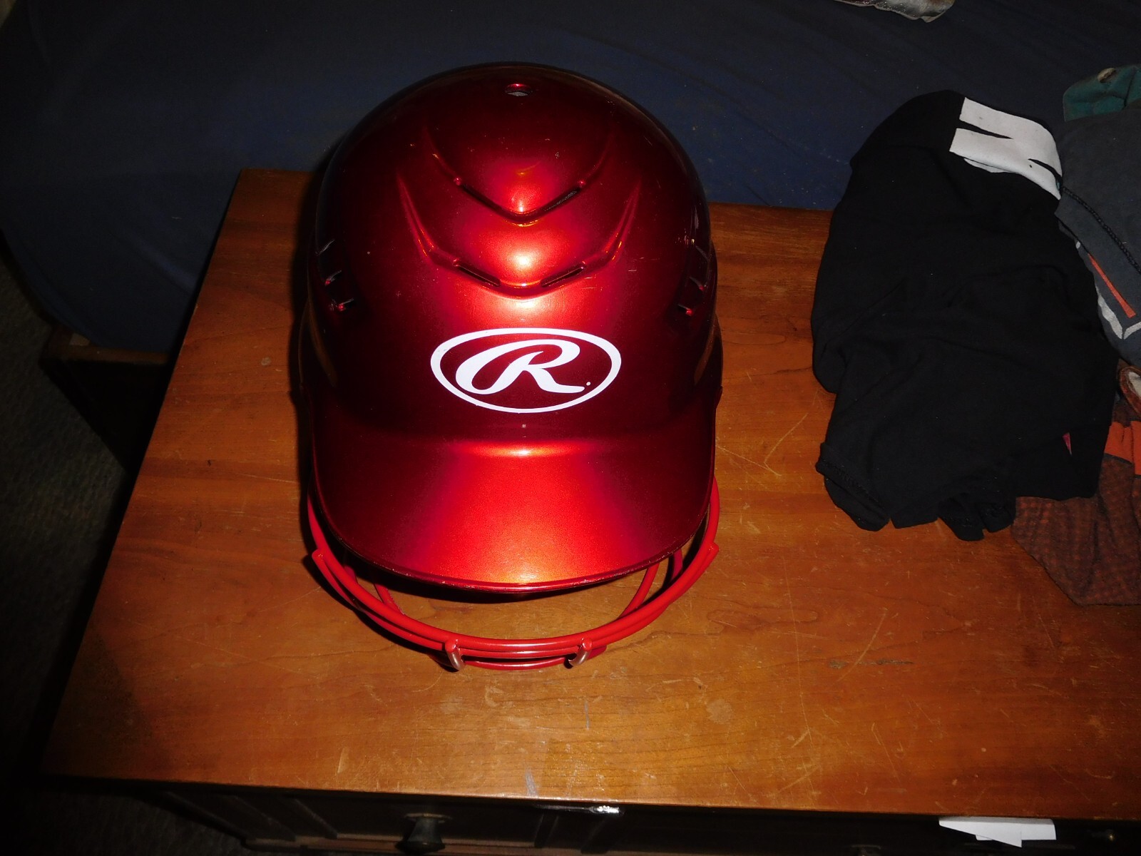 Rawlings RCFH Youth Batting Helmet RED Sz 6 1/2-7 1/2 Facemask Softball Baseball