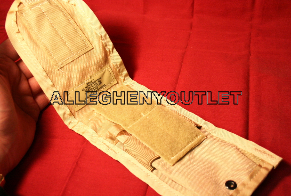 QTY (1) NEW Double Mag Pouch Desert Camo DCU Molle 2 Magazine Pouch US Military
