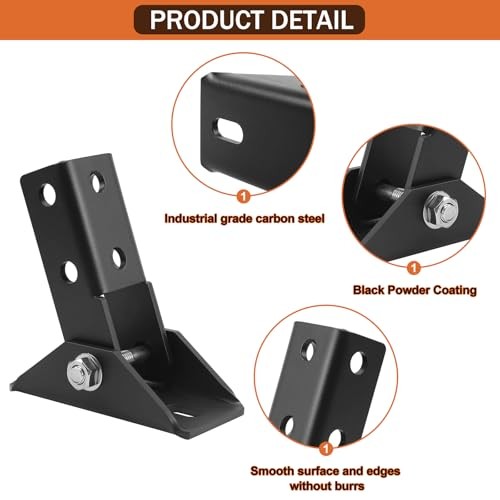 2 Pcs,180 Degree Turn Joint Connector Bracket,Solar Adjustable Brace Fitting