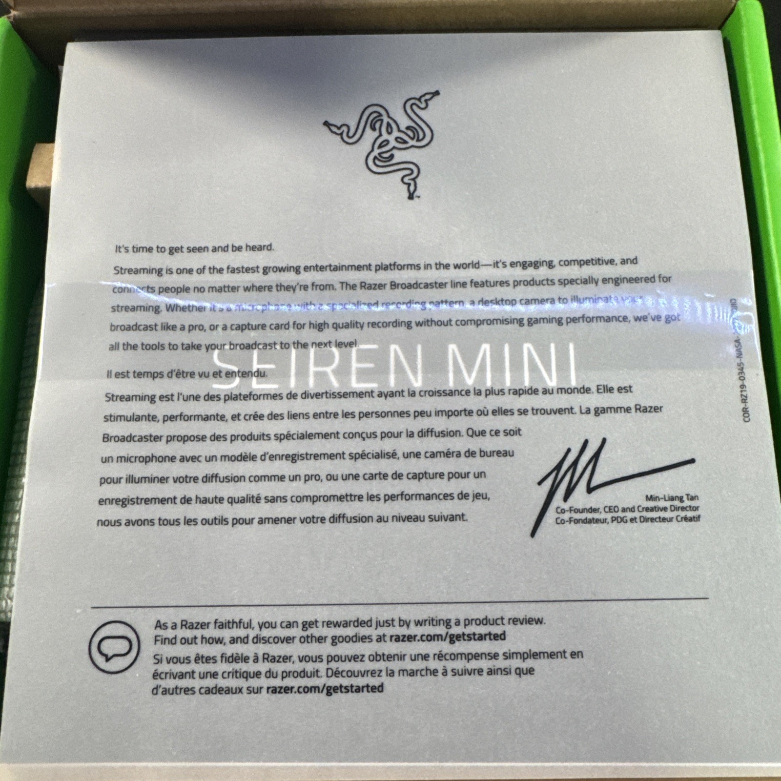 Razer Seiren Mini Wired USB Ultra Compact Condenser Microphone
