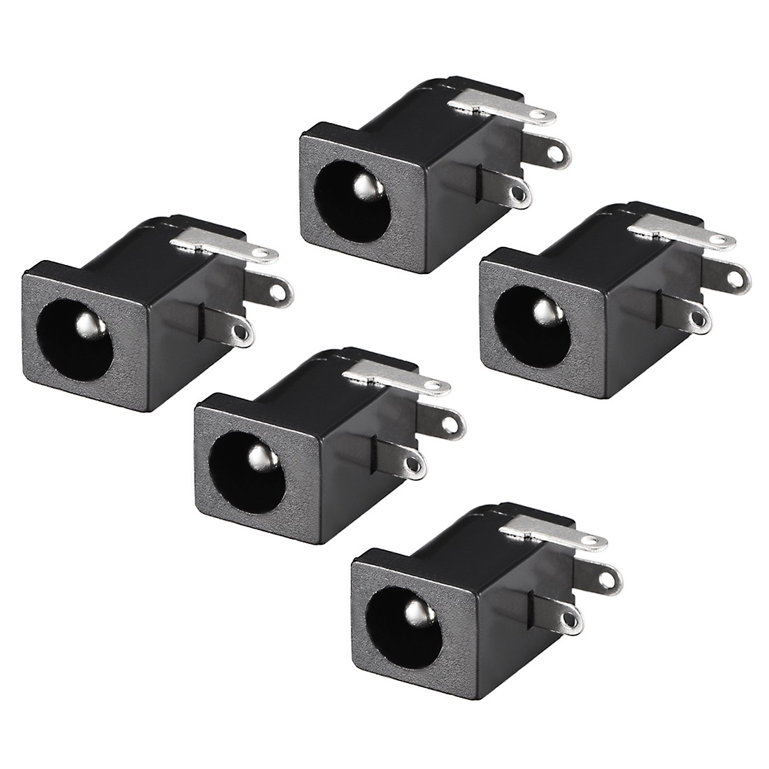DC-005 5.5mmx2.5mm DC Power Jack Plug 3 Pin Female Socket Connector 5pcs
