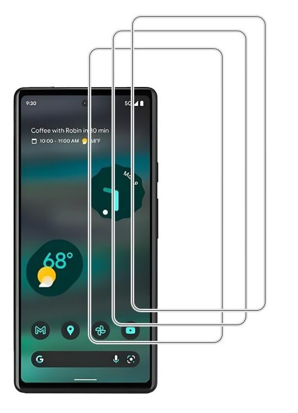 3-Pack Tempered Glass for Google Pixel 6a (6.1 inch), Anti Scratch, Bubble free