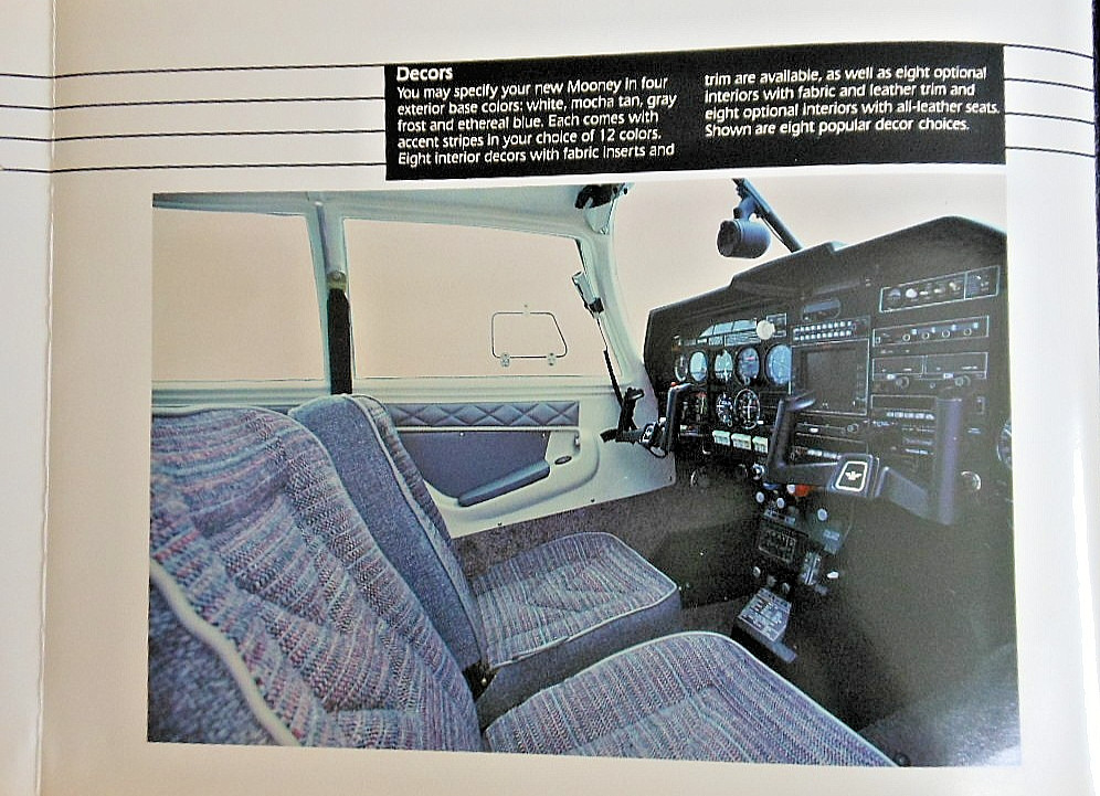 83 Factory Brochure Mooney 201 Specs Performance Comparison w/Beech Cessna Piper