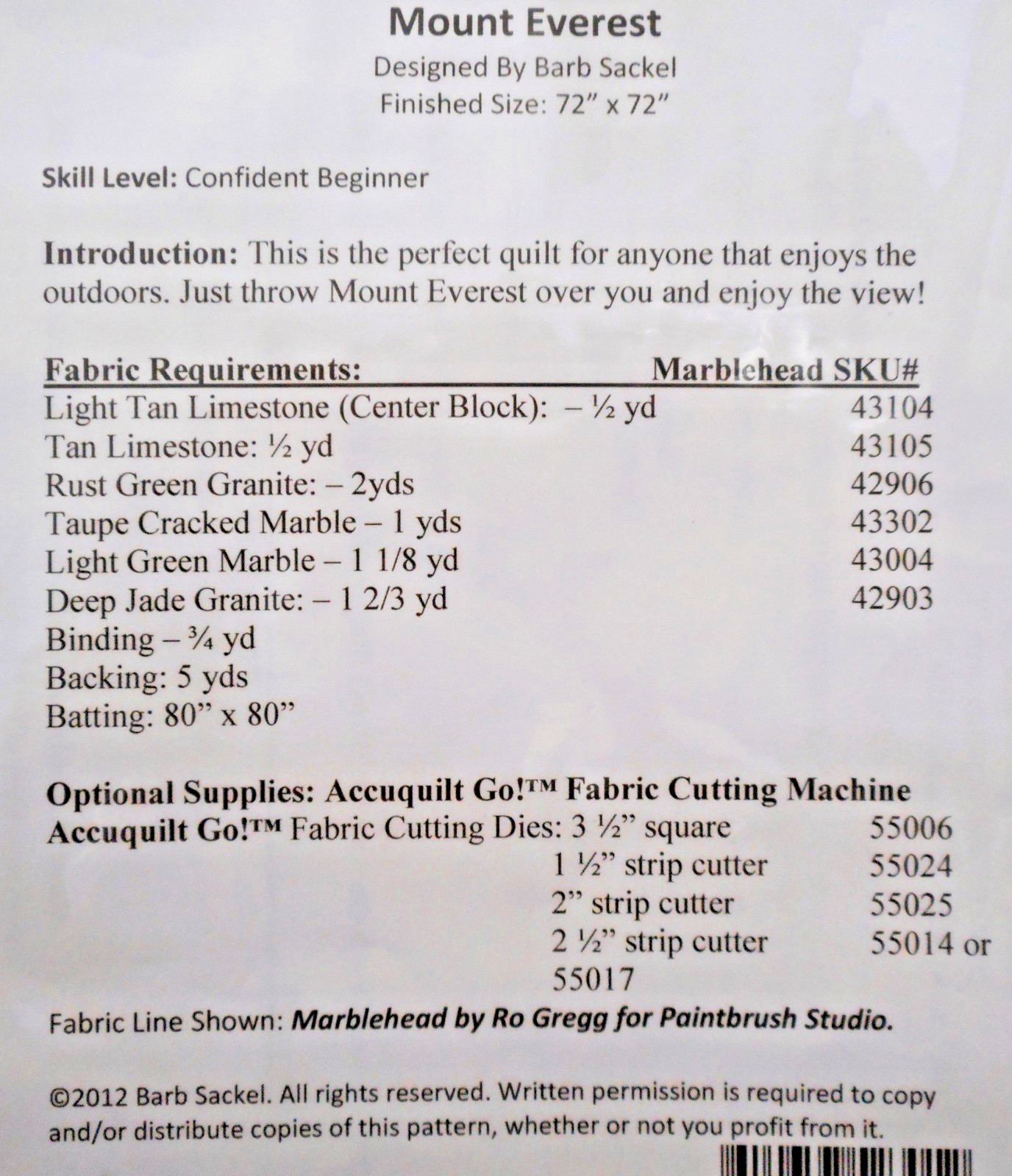 3 New Quilt Patterns-BQ-Broken Arrow-Mount Everest-All Patchwork #136
