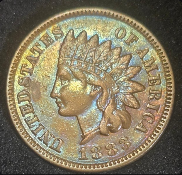 1883 Indian Head Cent - Higher Grade Monster Toner - FREE SHIPPING