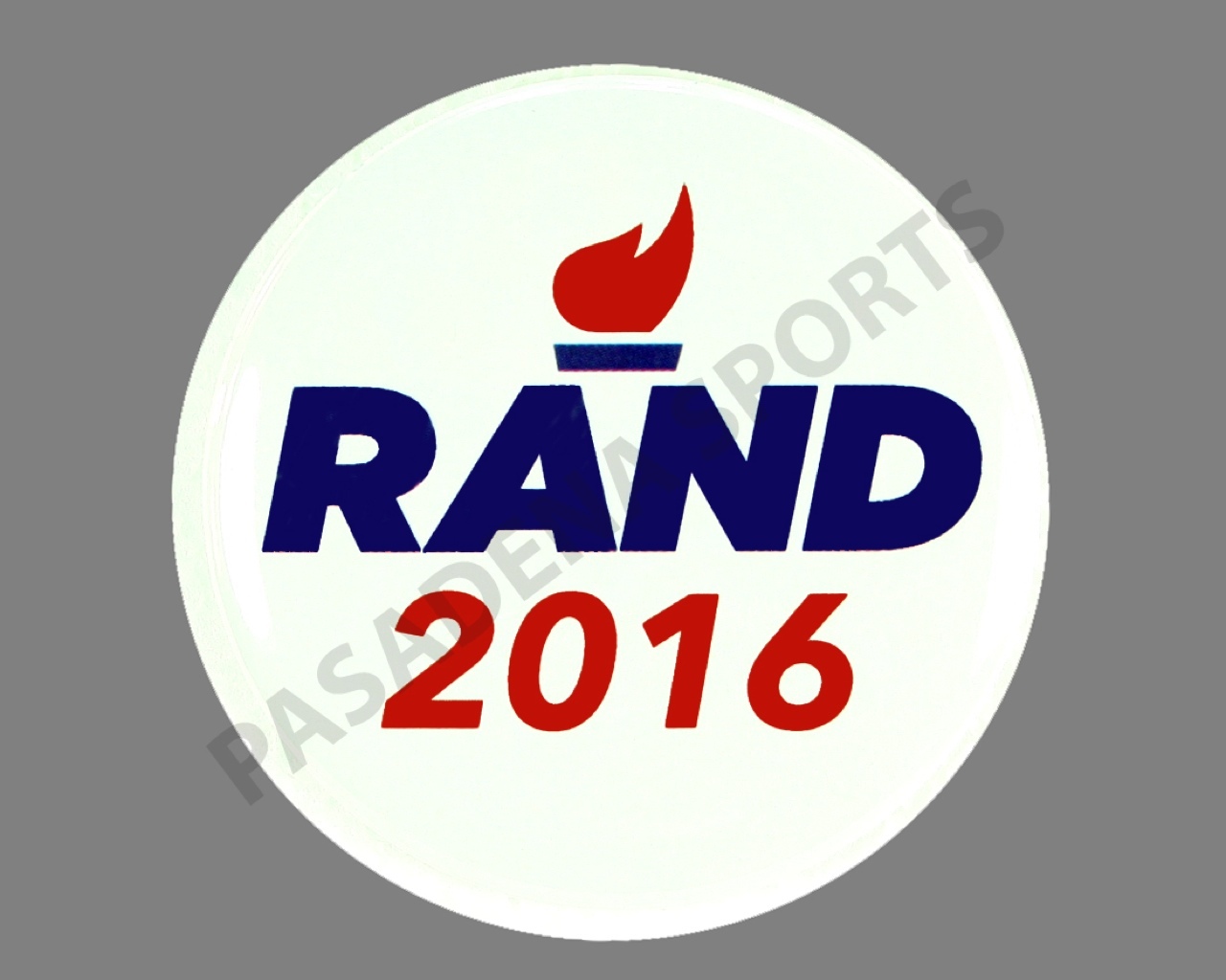 2016 RAND PAUL for PRESIDENT 2.25" PIN BACK CAMPAIGN BUTTON, wht
