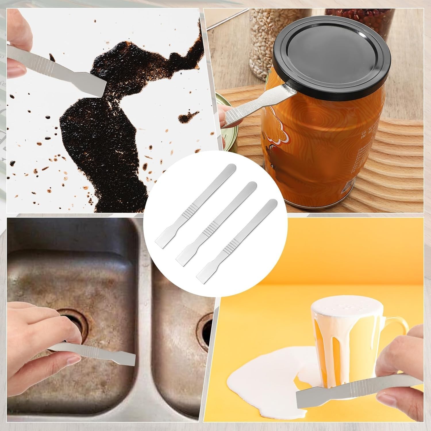 5Pcs Multi-Use Metal Scraper Set for Cleaning & Detailing