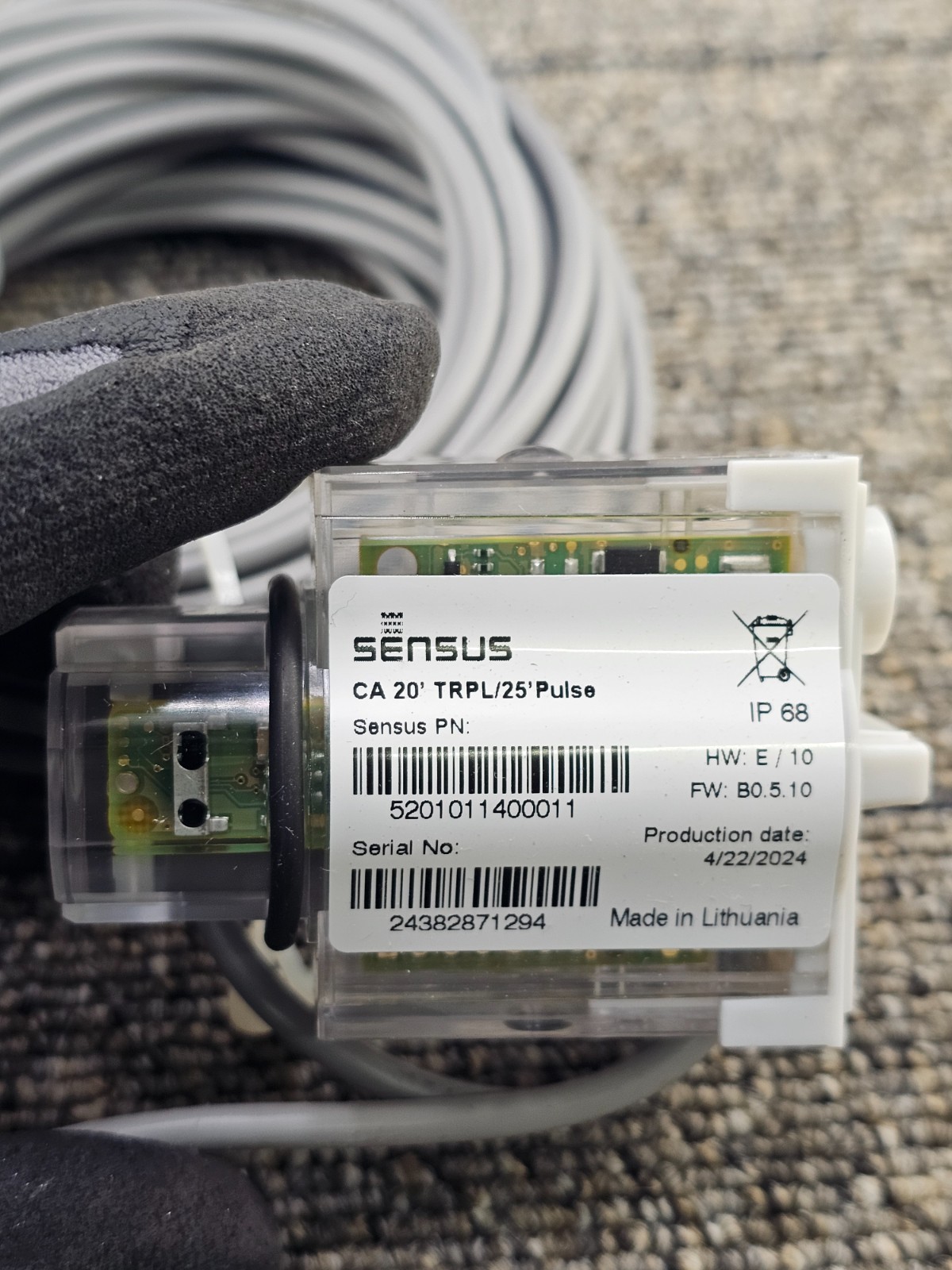 SENSUS 5201011400011: Pulse Sensor / Transmitter 20ft - 25ft Cable Length IP68