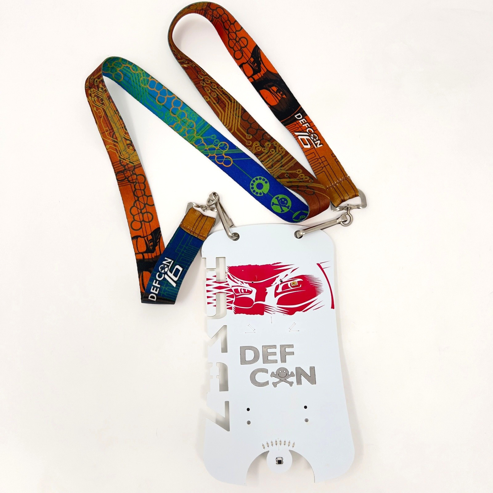 RARE DEF CON 16 (2008) Human Badge W/ Lanyard Working