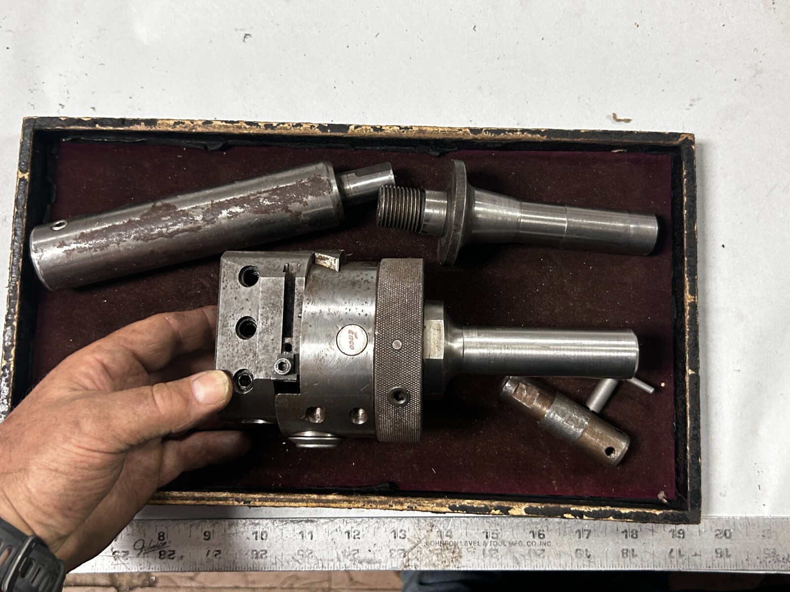 MACHINIST StgCst  TOOL Enco Boring Head with Multiple Shanks 3/4" Tool Holder