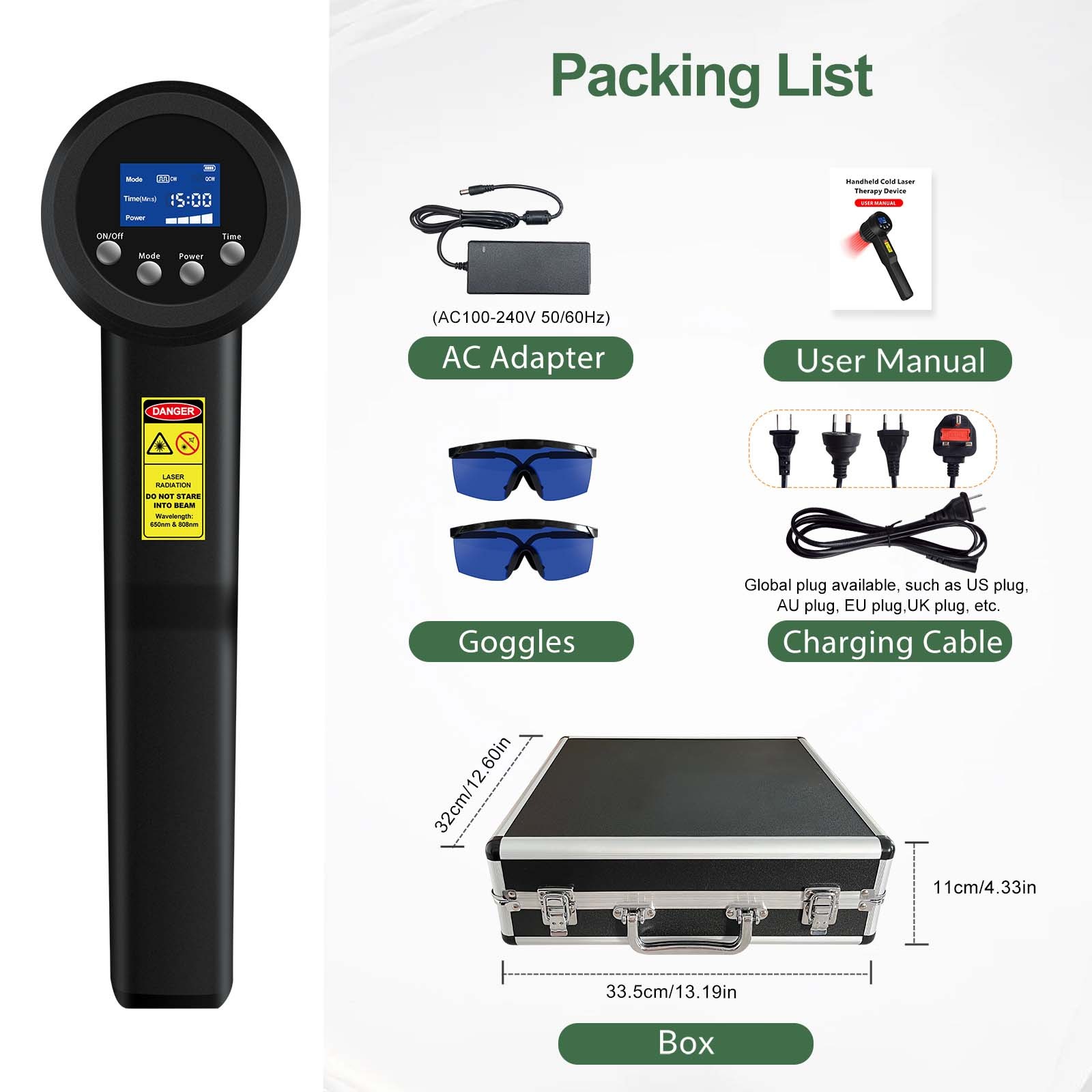 3000mW Multi Species Cold Laser Therapy Device Machine for Home Use Pain Support